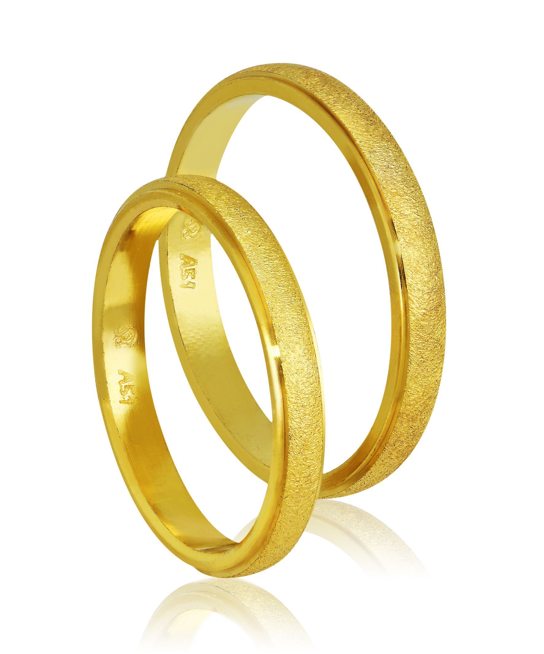 Golden wedding rings 3mm (code 402)